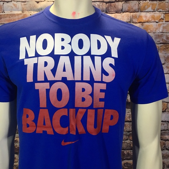 royal blue and red nike shirt